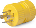 Yellow Marinco 20 Amp Locking Generator Adapter - 4-Prong Male Plug End Detail | United RV Parts