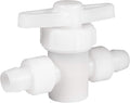 White Plastic PEX Straight Stop Valve - Left Side Angle | United RV Parts