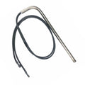 Stainless Steel Norcold Replacement Heating Element with Black Lead Wires - Angled Detail View | United RV Parts