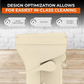 Bone Plastic RV Toilet - Side View Design Features | United RV Parts