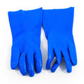 Blue Rubber RV Sanitation Gloves - Flat Layout Pair | United RV Parts