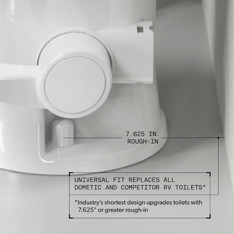 Dometic 400 Toilet Universal Fit Detail - 7.625 Inch Rough-In | United RV Parts
