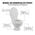Dometic 401 RV Toilet Features Diagram - Product Overview | United RV Parts