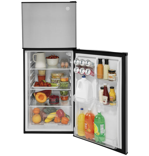 GE 12 Volt RV Refrigerator - Left Door Open Lifestyle View | United RV Parts