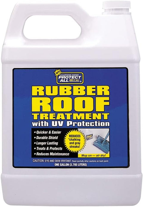 White Thetford Rubber Roof Treatment 1 Gallon Jug - Front View | United RV Parts