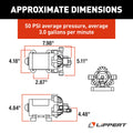 Technical Dimensions Drawing Specifications 689052 Water Pump | United RV Parts