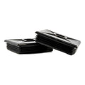 Black Plastic RV Bumper Caps 2-Pack Side Profile Showing Ribbed Edges - Camco 40303 | United RV Parts