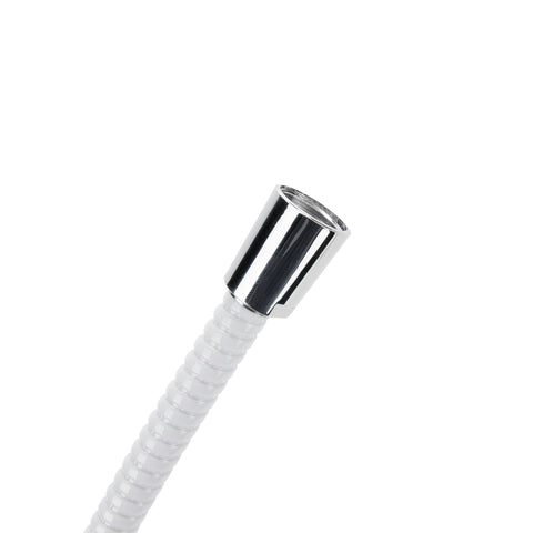 White RV Shower Hose Chrome Connector End - Close-Up Detail | United RV Parts
