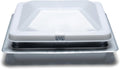 White Hengs RV Roof Vent 14x14 with Black Weather Strip - Side Profile | United RV Parts
