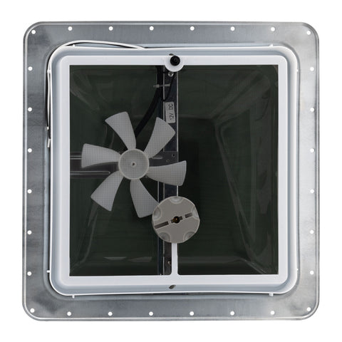 White RV Roof Vent with Fan - Bottom View 14x14 Opening | United RV Parts