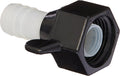 Black SHURflo Fresh Water Straight Barbed Fitting 244-2926 - Angled View | United RV Parts