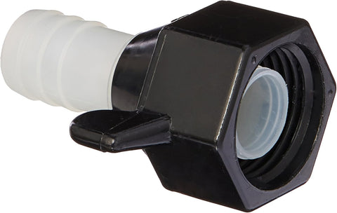 Black SHURflo Fresh Water Straight Barbed Fitting 244-2926 - Angled View | United RV Parts