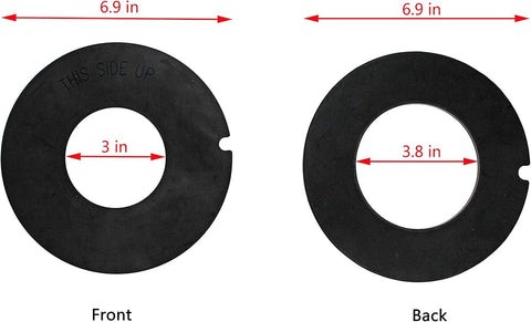 Dometic 385311462 RV Toilet Seal - Measurement Diagram | United RV Parts