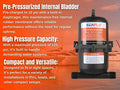 Seaflo Accumulator Tank SFAT-075-125-01 Pre-Pressurized Bladder Feature Callout - RV Water Pump | United RV Parts