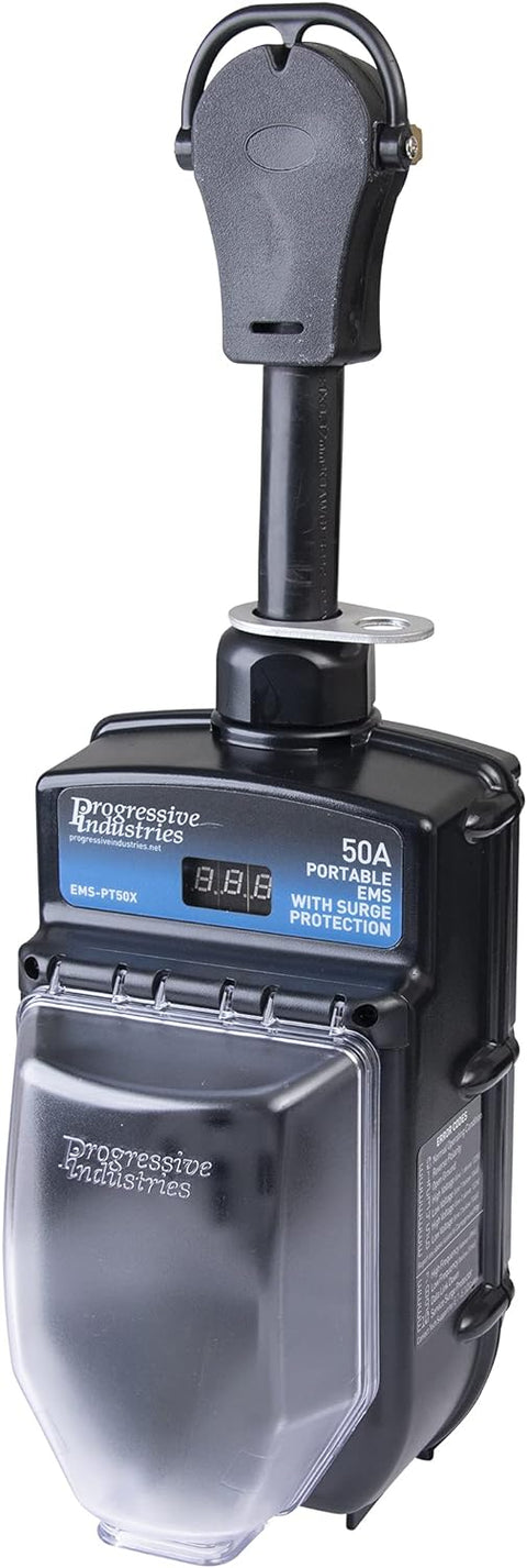 Progressive Industries EMS-PT50X 50 Amp RV Surge Protector - Full Side View | United RV Parts