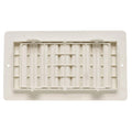 White Plastic 4x8 Floor Register with Damper - Back Detail Showing Louver Mechanism | United RV Parts
