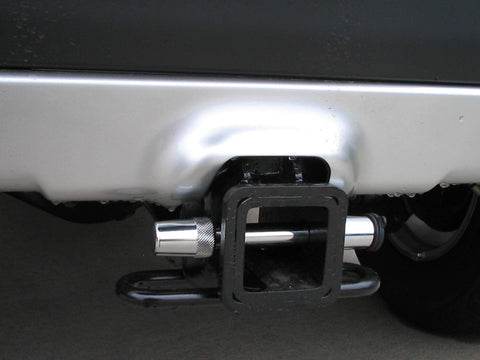 Stainless Steel Trimax SXT5 Receiver Lock Installed On Hitch - In Use | United RV Parts