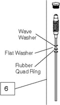 Winegard Antenna Assembly Diagram Showing Wave Washer and Rubber Quad Ring | United RV Parts