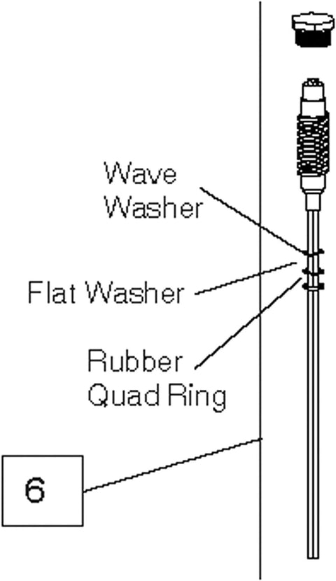 Winegard Antenna Assembly Diagram Showing Wave Washer and Rubber Quad Ring | United RV Parts