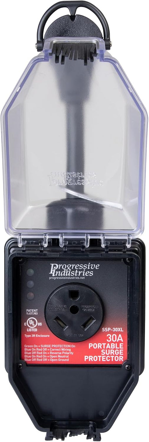 Progressive Industries SSP-30XL 30A Portable RV Surge Protector - Front View | United RV Parts