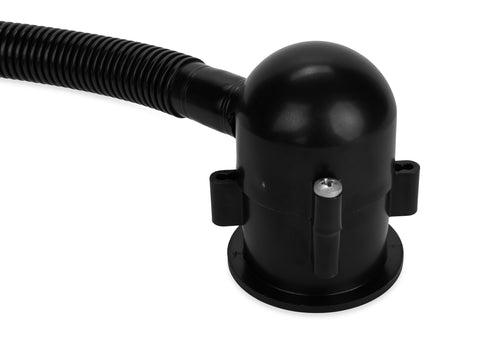 Black Camper Drain Fitting - Close-Up View with Installation Tabs | United RV Parts