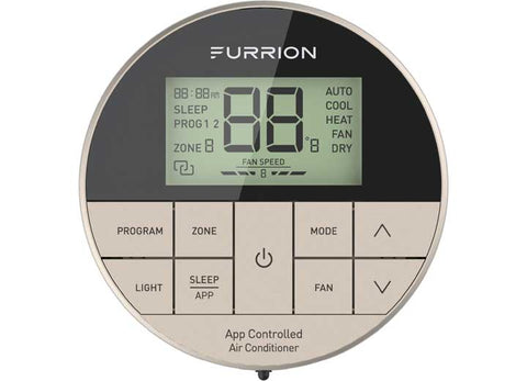 Furrion FACW12APZA Multi-Zone Bluetooth AC Thermostat - Front View Digital Display | United RV Parts