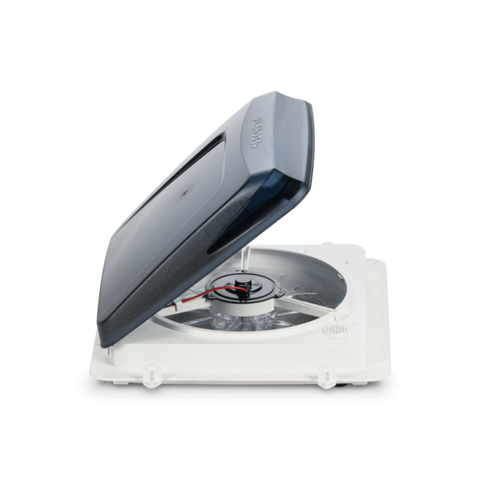 White Dometic Fantastic Fan 801450 - Side Profile Open Position | United RV Parts
