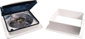 White Dometic Fantastic Fan 802250 with Open Lid - Side View | United RV Parts