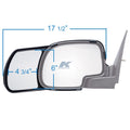 K-Source 80800 Snap-On Towing Mirror Dimensions - 17.5 x 6 x 4.75 Inch | United RV Parts