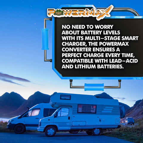 POWERMAX Smart Charger Technology - RV Application Graphic | United RV Parts