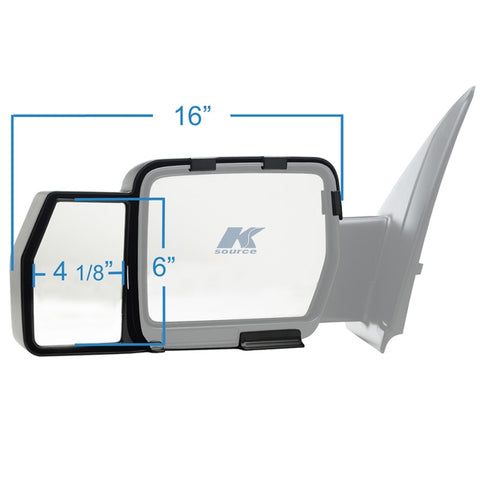 K-Source 81810 Towing Mirror Dimensions - Technical Specs | United RV Parts