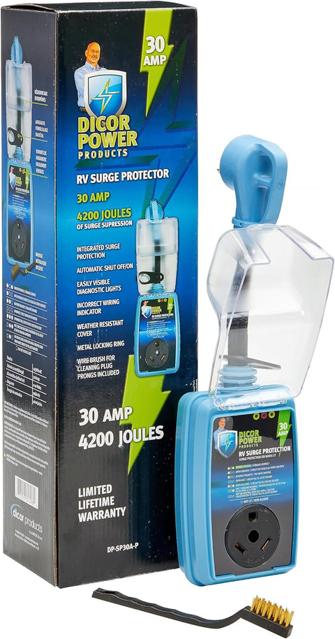 Dicor DP-SP30A-P 30 Amp Surge Protector with Retail Box - Product Display | United RV Parts