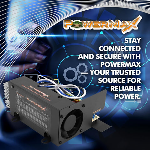 POWERMAX 75 Amp Converter Marketing Graphic - Technology Benefits | United RV Parts