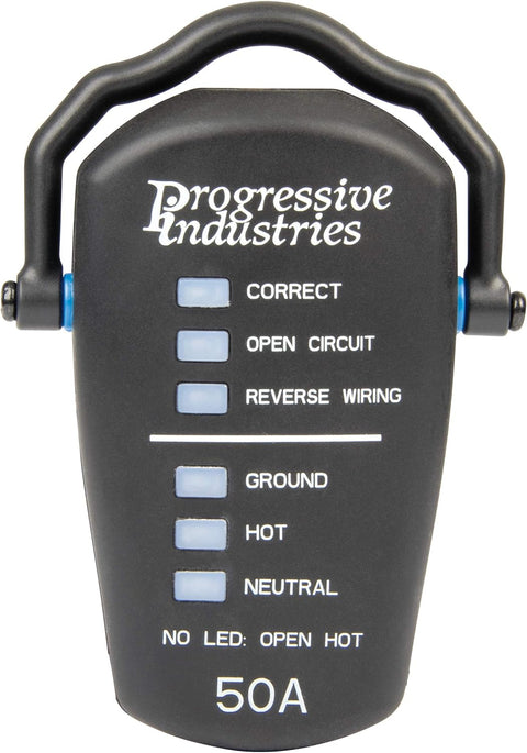 Progressive Industries RRT-50 Circuit Tester LED Display - Front View | United RV Parts