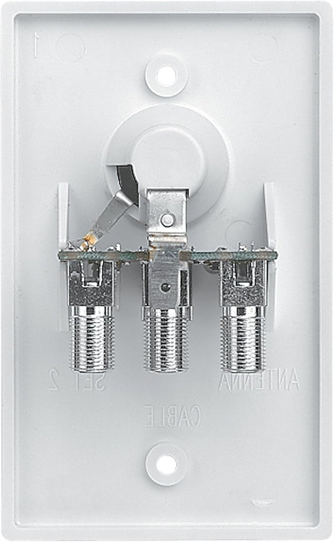 White Winegard RV-7042 Power Supply Wall Plate - Back Terminal View | United RV Parts