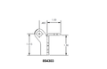 BAL 854303 Roller Specifications Drawing - Side Profile | United RV Parts