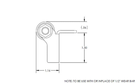 BAL 854304 Base Roller Technical Specification Diagram | United RV Parts