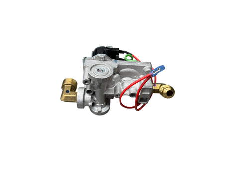 Silver Metal Dometic 92100 Gas Valve Assembly - Side Angle | United RV Parts