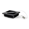 Black Camco Bumper Cap 40324 Side Profile with Cable | United RV Parts