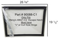 Hengs 90088-C1 Escape Hatch Lid Dimensions 26-3/8 x 19-1/2 Fits 48621-C2 - Spec Diagram | United RV Parts
