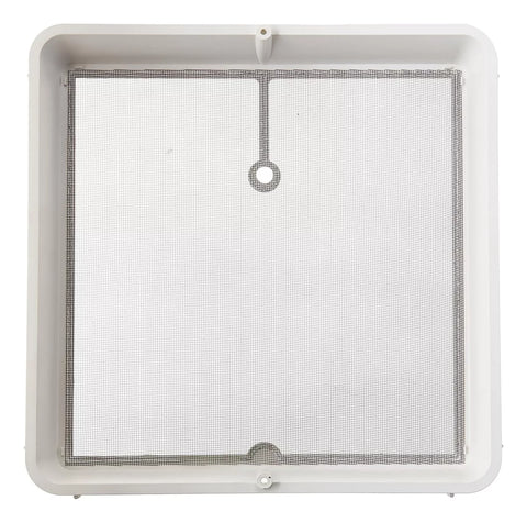 White Hengs Elixir Vent Screen Frame 90106 - Top View with Mesh | United RV Parts