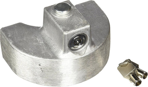 Silver Cast Aluminum Blaylock Coupler Lock - Angled Product View | United RV Parts