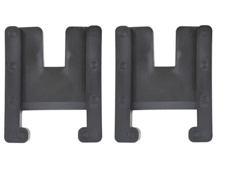 Black Rubber Sway Bracket Jacket Pair - Top View Flat Lay | United RV Parts
