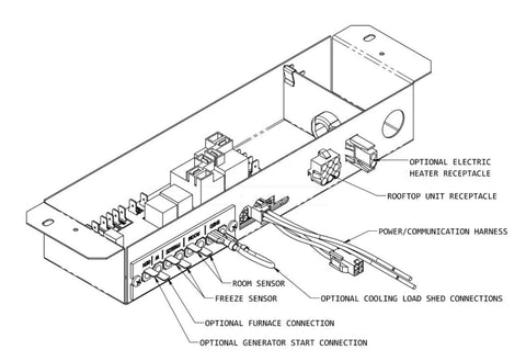 Coleman Mach Control Box Assembly - Internal Components Diagram | United RV Parts