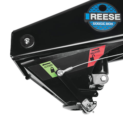 Black Steel Reese 94920 Fifth Wheel Gooseneck Coupler - Lock Mechanism Detail | United RV Parts