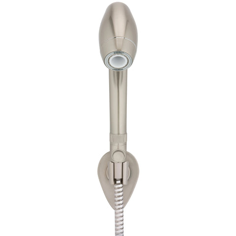 Brushed Nickel Oxygenics BodySpa RV Handheld Shower Head with Hose - Front View | United RV Parts