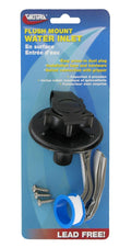 Valterra Black Flush Mount RV Water Inlet A01-0168BKVP - Retail Packaging Front | United RV Parts