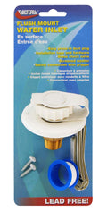 Valterra White Flush Mount RV Fresh Water Inlet A01-0170LFVP - Retail Packaging | United RV Parts