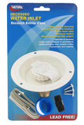 Valterra Recessed RV Water Inlet Colonial White FPT A01-0177LFVP - Retail Packaging | United RV Parts