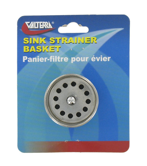 Valterra A01-2018VP Stainless Steel Sink Strainer Basket - Retail Packaging Top View | United RV Parts